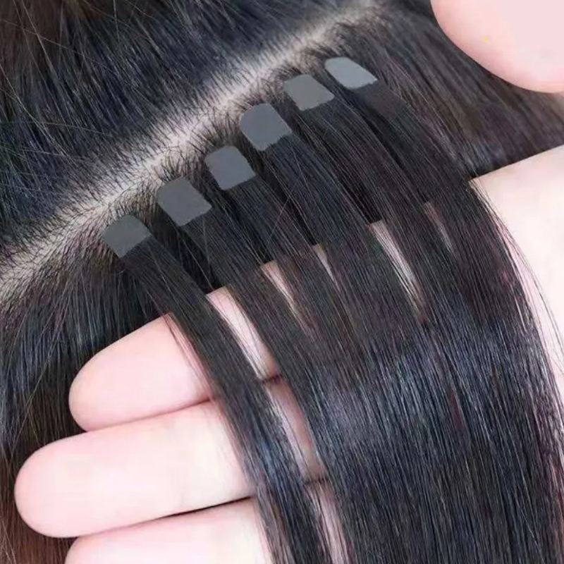 Invisible Tape In Extensions Real Hair - Mini-Band-Haarverlängerungen, Echthaar, natürliches Tape in Haarverlängerungen,