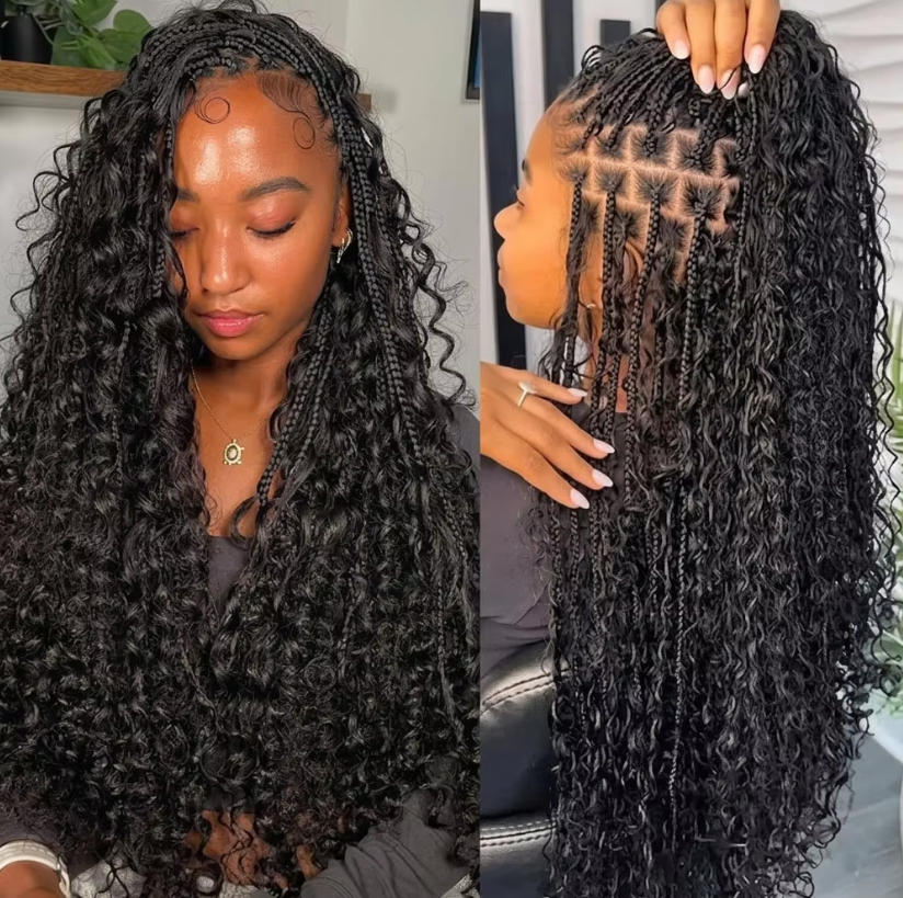 Water Wave Bulk Human Hair For Braiding - Loses Echthaar in großen Mengen, Deep
