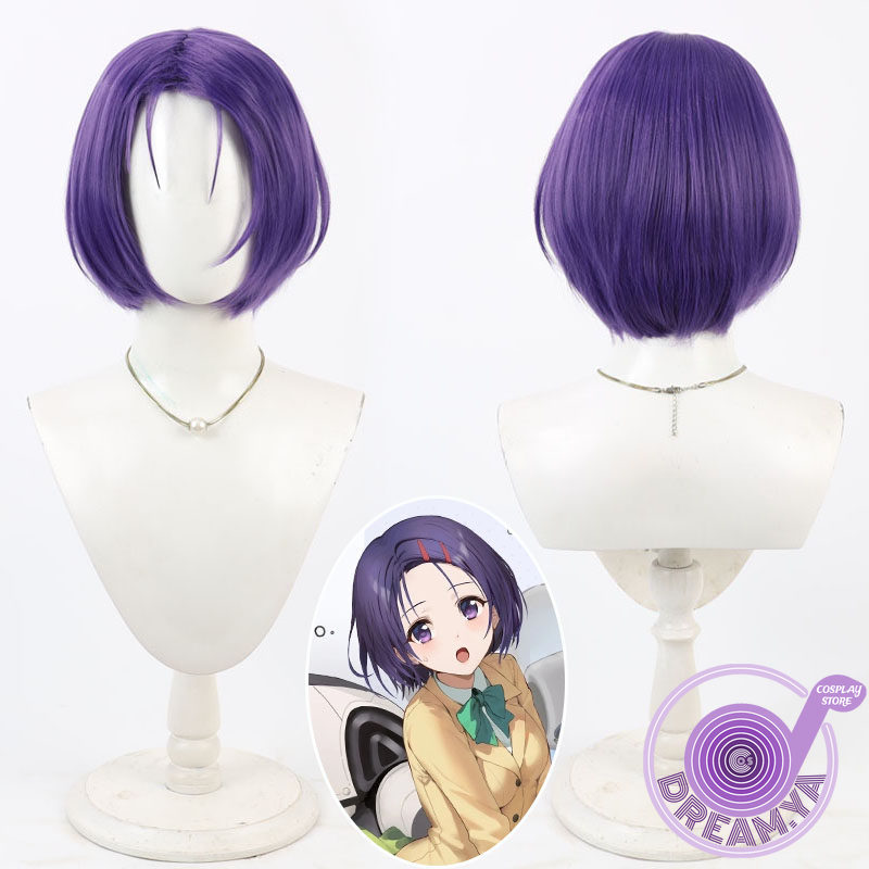 Synthetic Wigs - Sairenji Haruna Cosplay-Perücke, lila, kurz, Azur