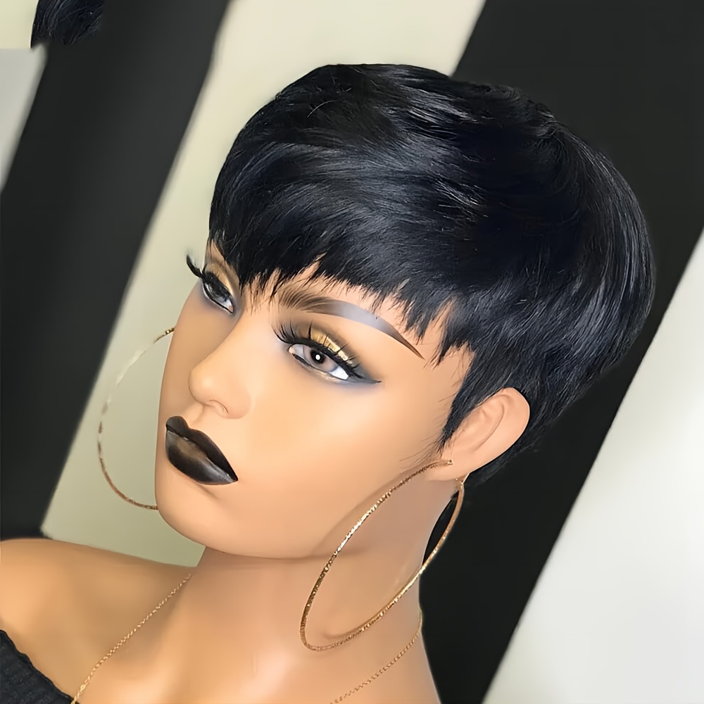 Short Pixie Cut Wig Human Hair Cheap - Kurze Pixie-Perücke, Echthaar, Schichtschnitt, kurze Echthaar-Perücken,