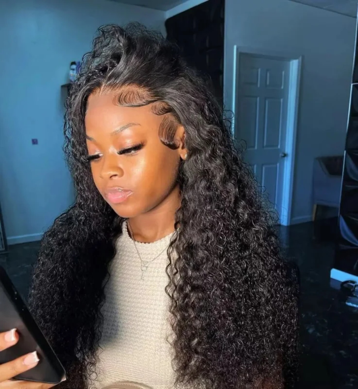Hd Lace Frontal Wig Human Hair Pre Plucked - 13X4 13X6 Deep Wave HD Transparente