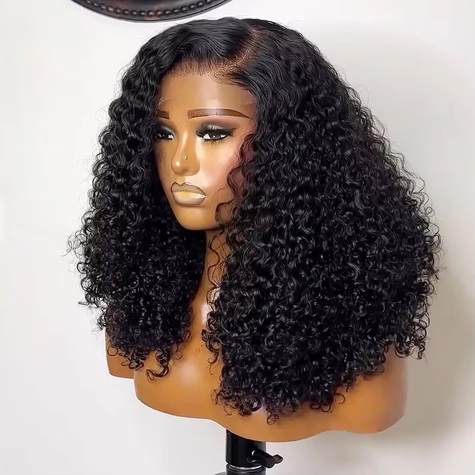 Glueless Wear And Go Human Hair Wig - 230% Kurze Lockige Bob-Perücke 13x4 Lace