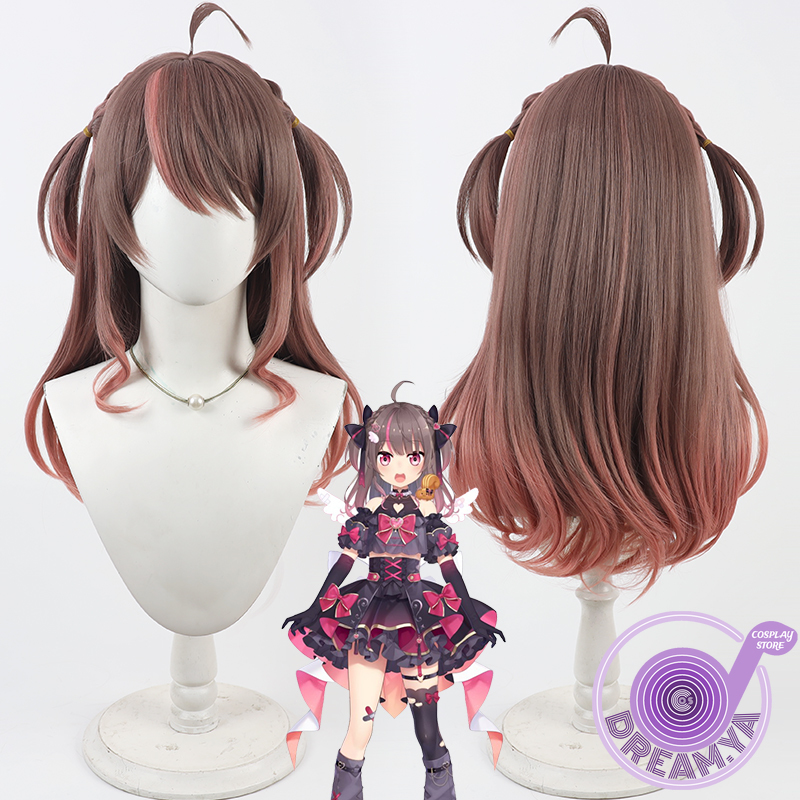 Synthetic Wigs - Natsuiro Matsuri Cosplay Perücke Vtuber Braun