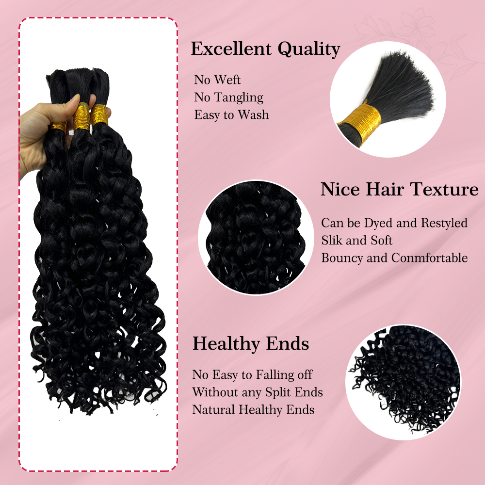 Ali Queen Hair Wasserwellen-Ha – Water Wave Bulk Human Hair For Braiding Bewertung und Preis