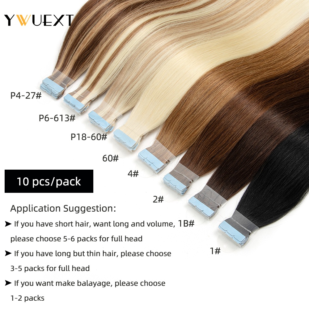 YWUEXT Mini Tape in Echthaarve – Invisible Tape In Extensions Real Hair Bewertung und Preis