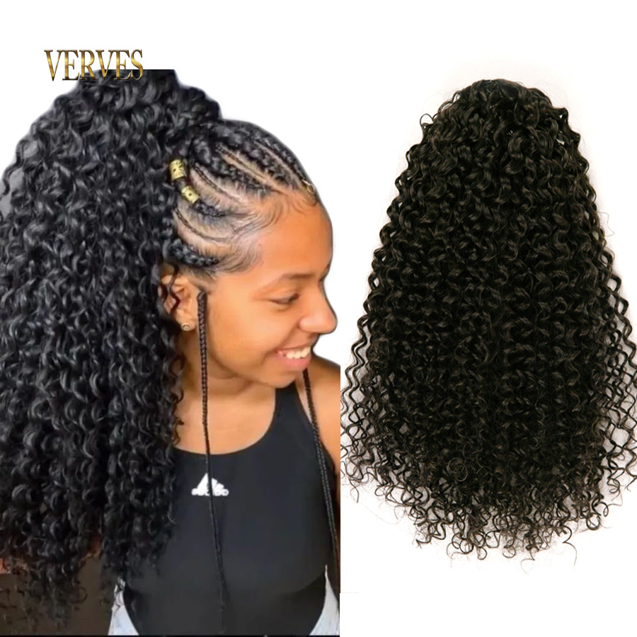 VERVES Synthetischer Kordelzug – Drawstring Afro Curly Puff Ponytail Bewertung und Preis