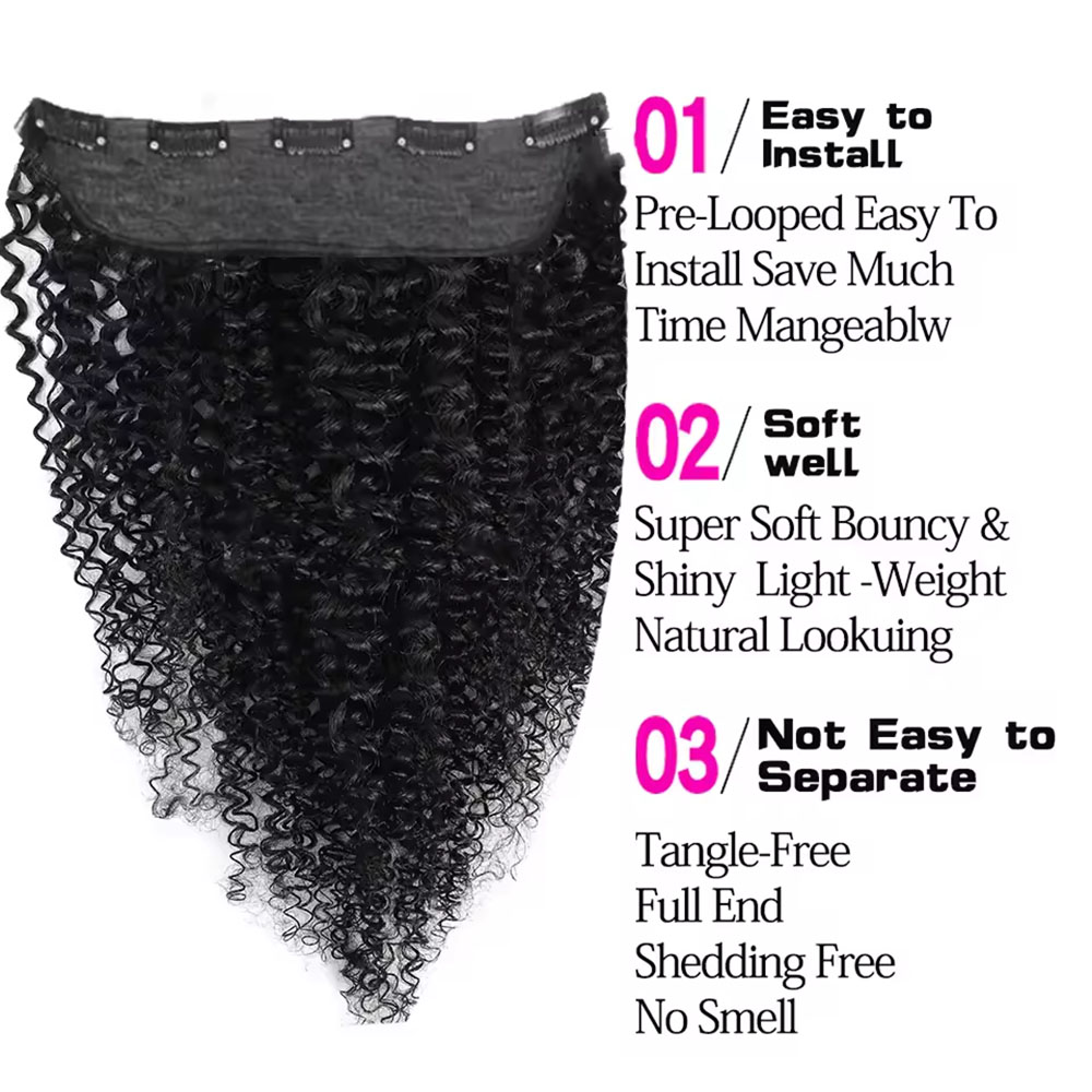 1-teilige Clips in einem Stück – Seamless Clip In Hair Extensions Human Hair Bewertung und Preis