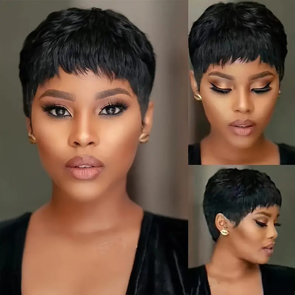 Kurze gerade Echthaar-Perücken – Short Pixie Cut Wig Human Hair Cheap Bewertung und Preis