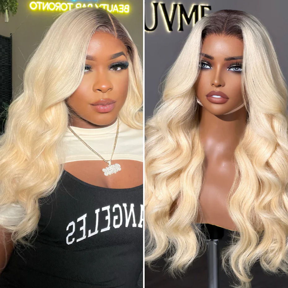 1B 613 Blonde Ombre Echthaarpe – 613 Blonde Body Wave Lace Front Wig Bewertung und Preis