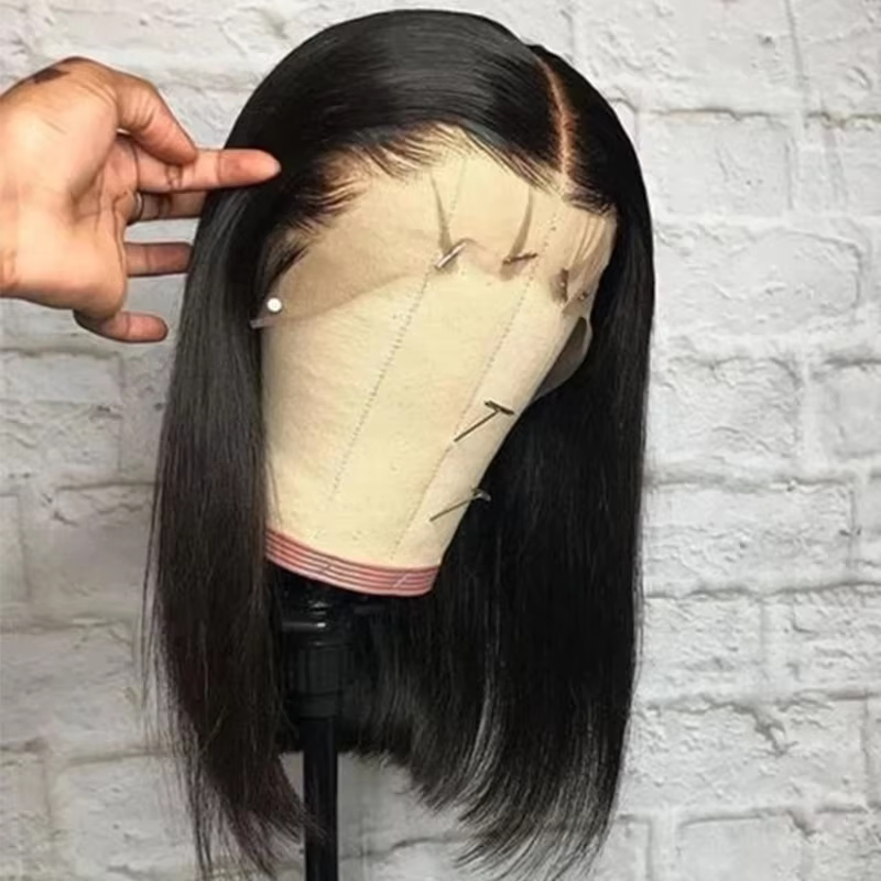 13x6 Kurzer Bob, glattes brasi – Pre Parted 13X4 Lace Front Bob Wig Bewertung und Preis