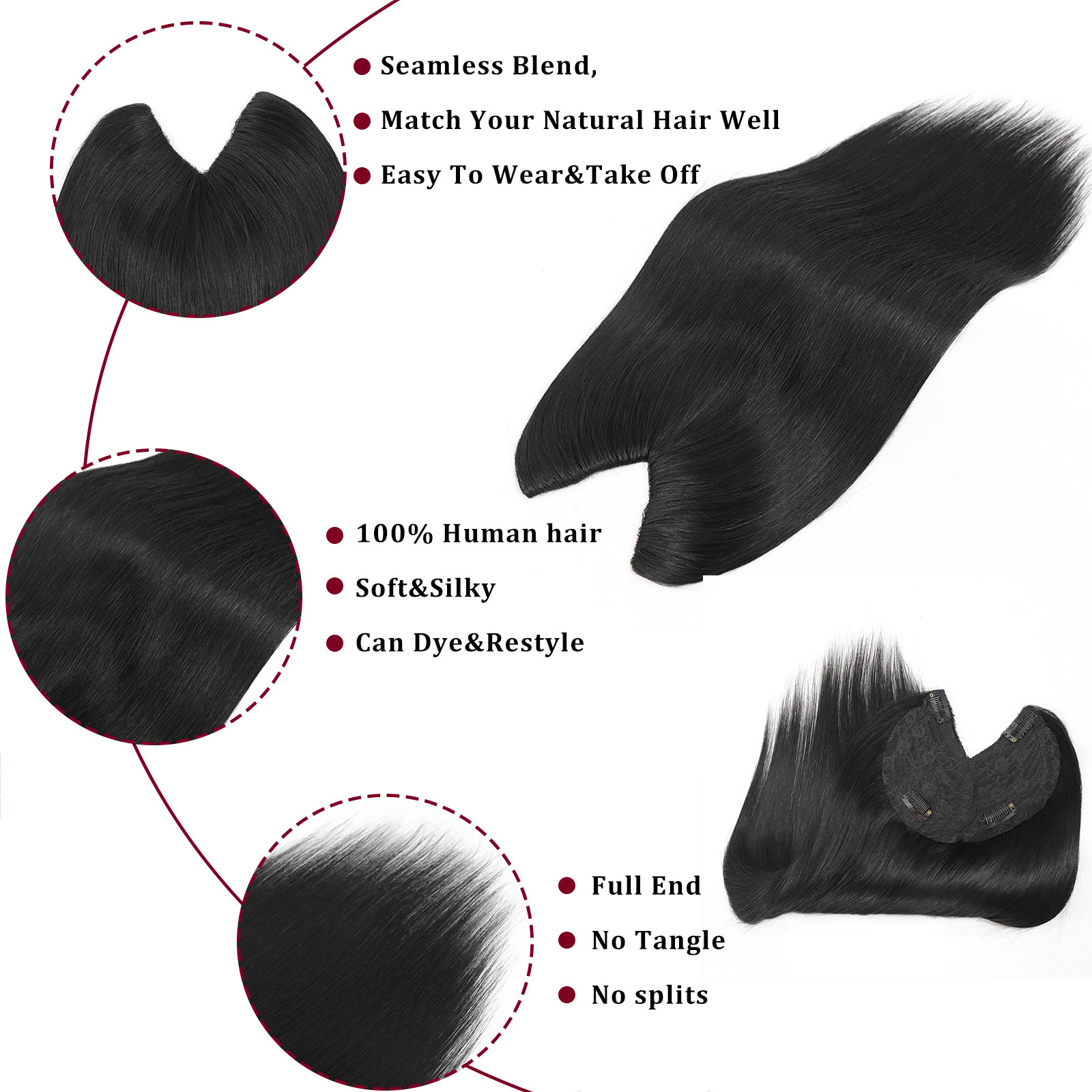 V-förmige Clip-In Echthaar-Ext – Seamless Clip In Hair Extensions Human Hair Bewertung und Preis