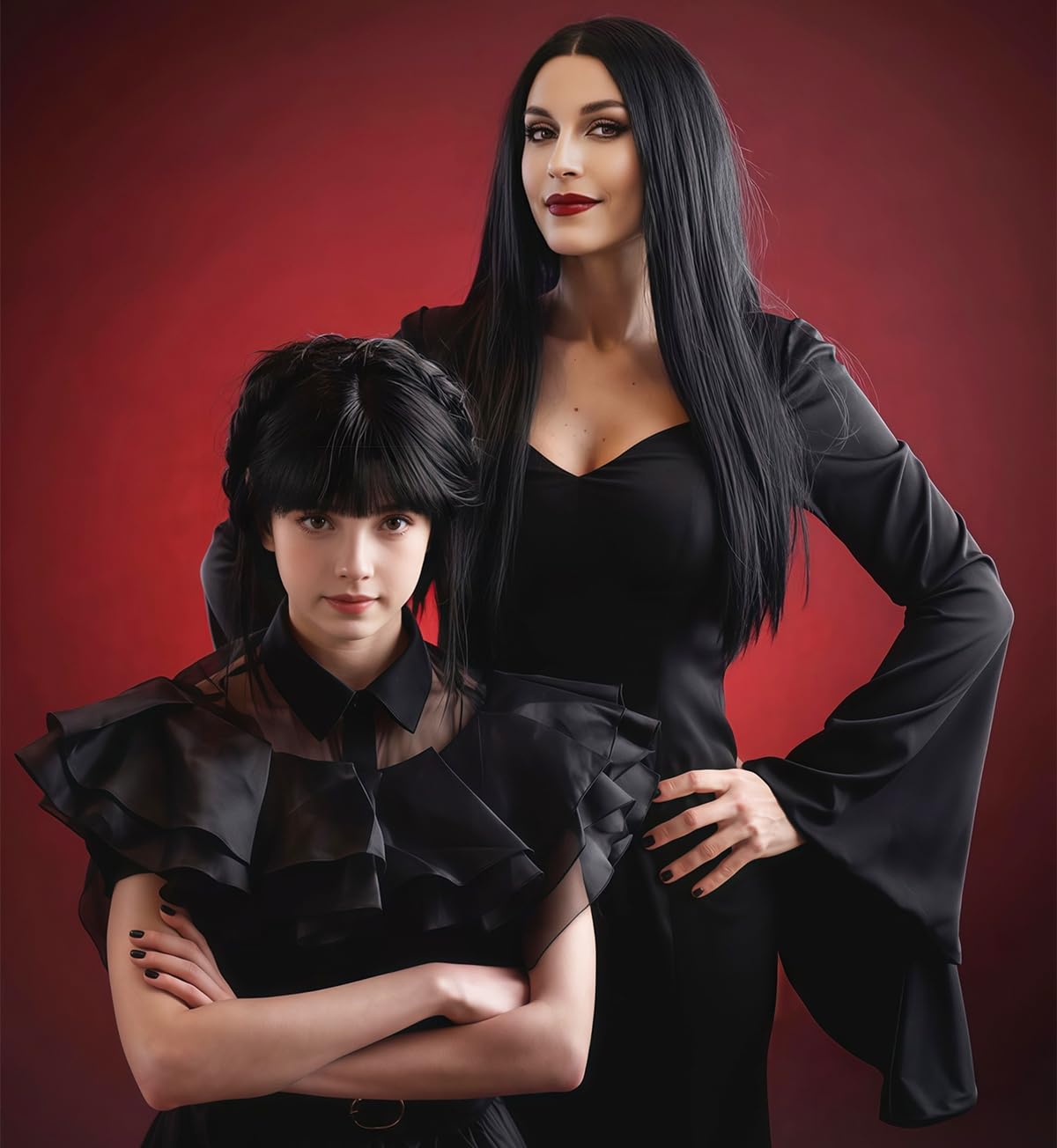 Synthetische lange schwarze Pe – Synthetic Braided Wigs For Black Women Bewertung und Preis
