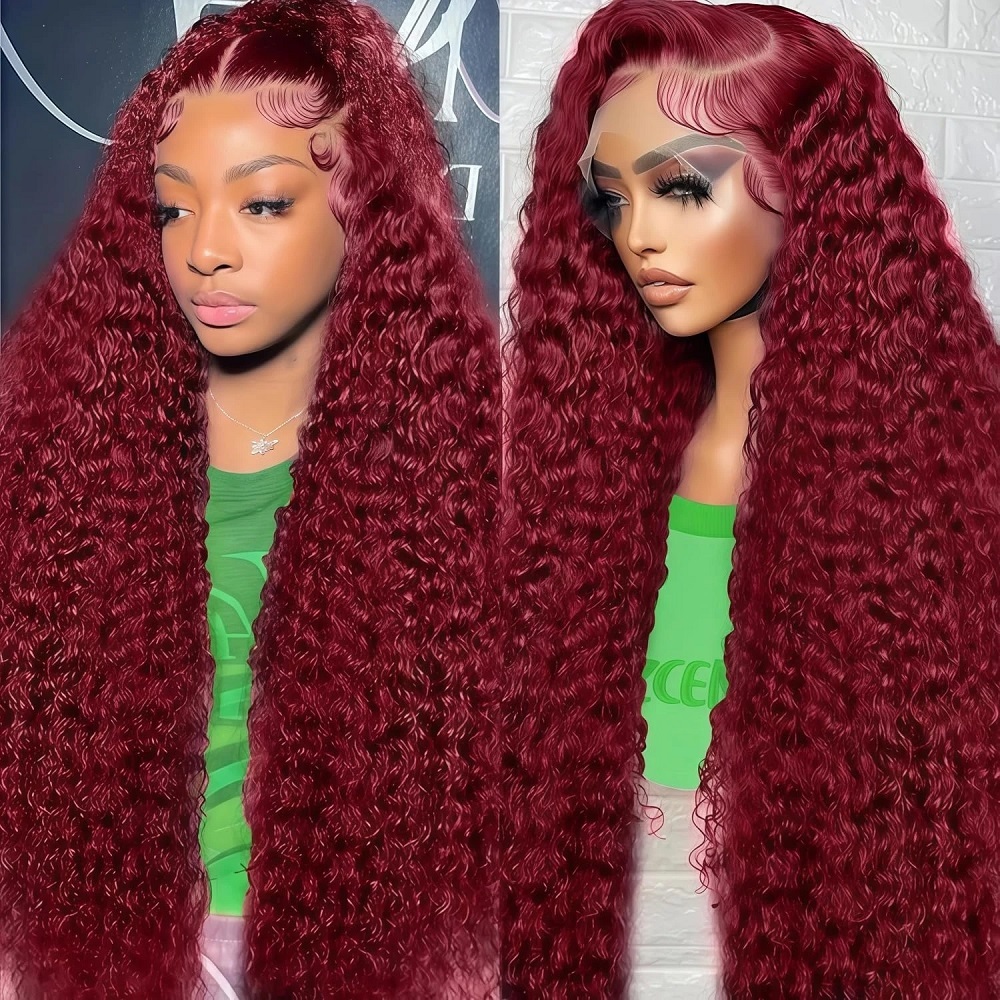 99J Burgunderrote Tiefwellen-P – Human Hair Wigs Bewertung und Preis