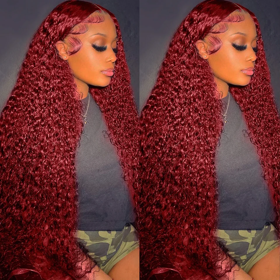 99J Burgunderrote Tiefwellen-P – Human Hair Wigs Bewertung und Preis