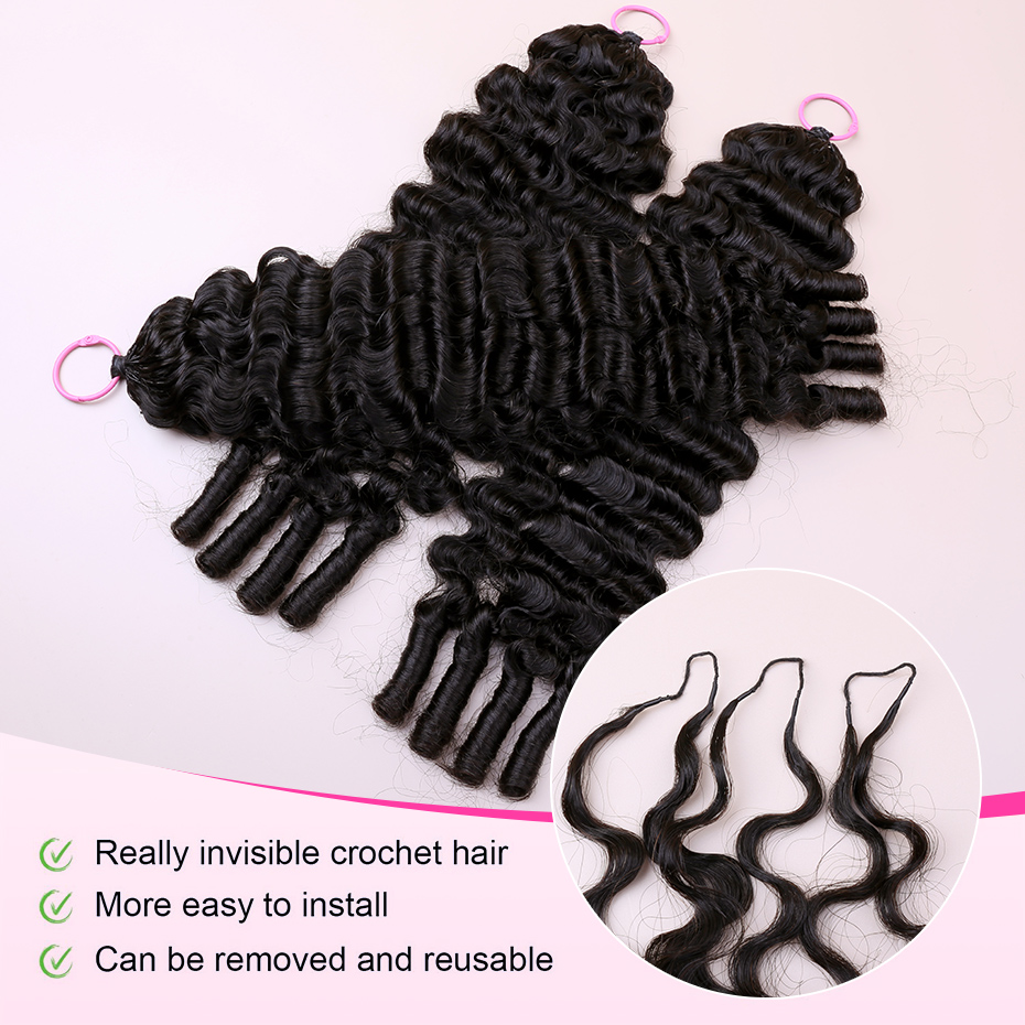 100% Echthaar-Feder-Haare, vor – Hair Bundles Bewertung und Preis