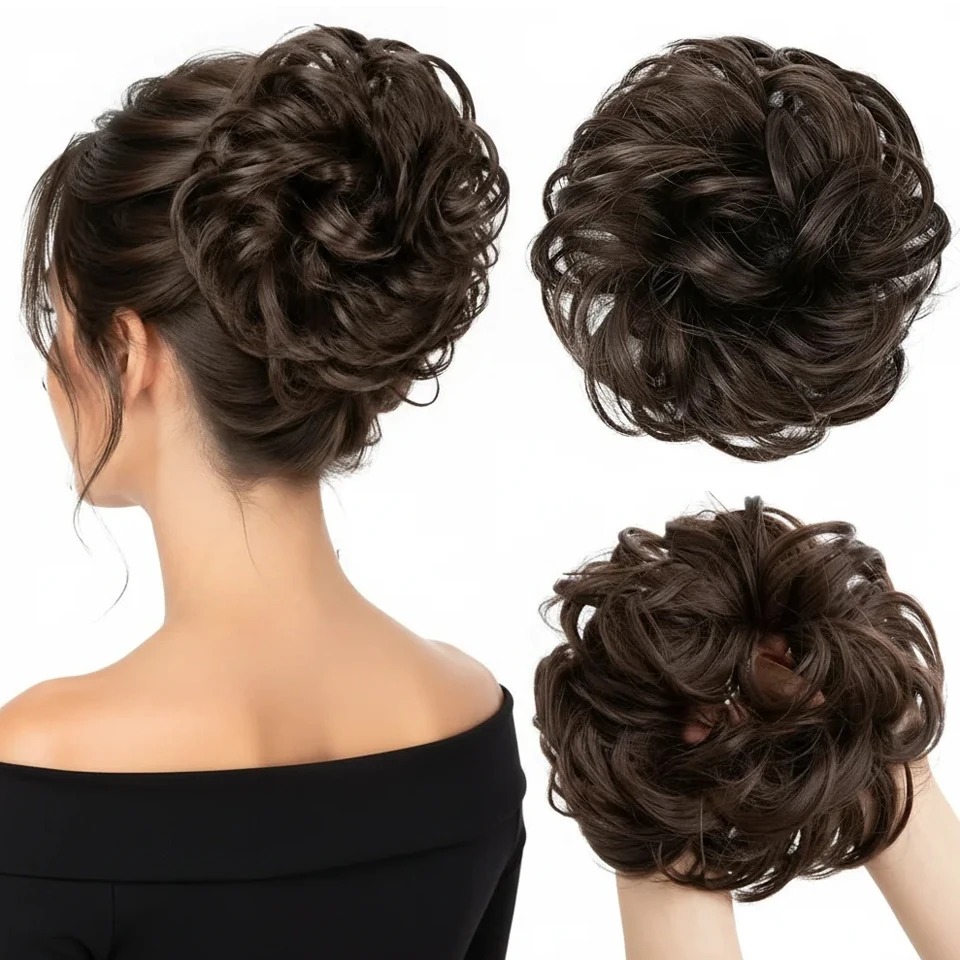 Elegantes Lockenhaarstück mit  – Claw Clip Messy Bun Hair Piece Bewertung und Preis
