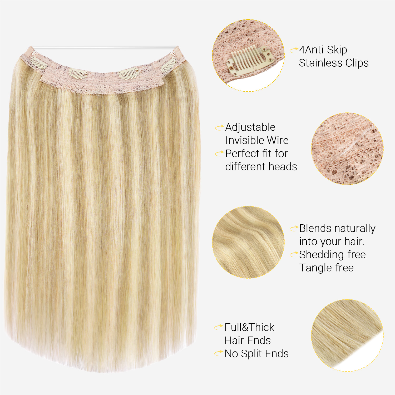 Sunmofavo Unsichtbare Draht-Ha – Seamless Clip In Hair Extensions Human Hair Bewertung und Preis