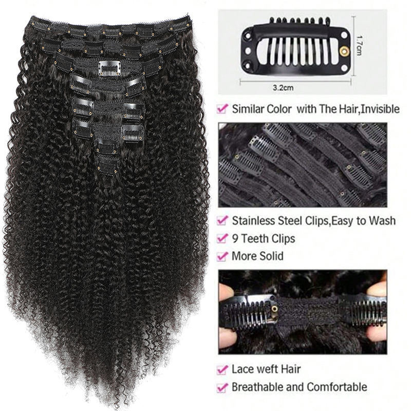 Clip-in-Extensions aus Afro-Ec – Seamless Clip In Hair Extensions Human Hair Bewertung und Preis