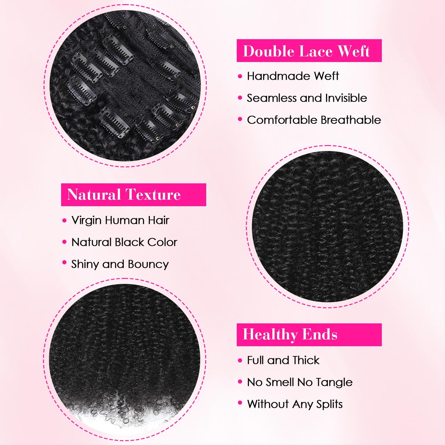 Afro Curly Clip-In Echthaarver – Seamless Clip In Hair Extensions Human Hair Bewertung und Preis
