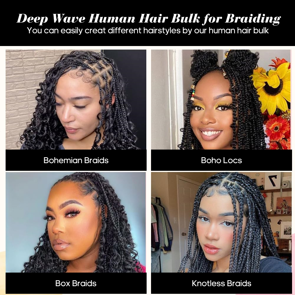 Menschliches Flechthaar für Bo – Water Wave Bulk Human Hair For Braiding Bewertung und Preis