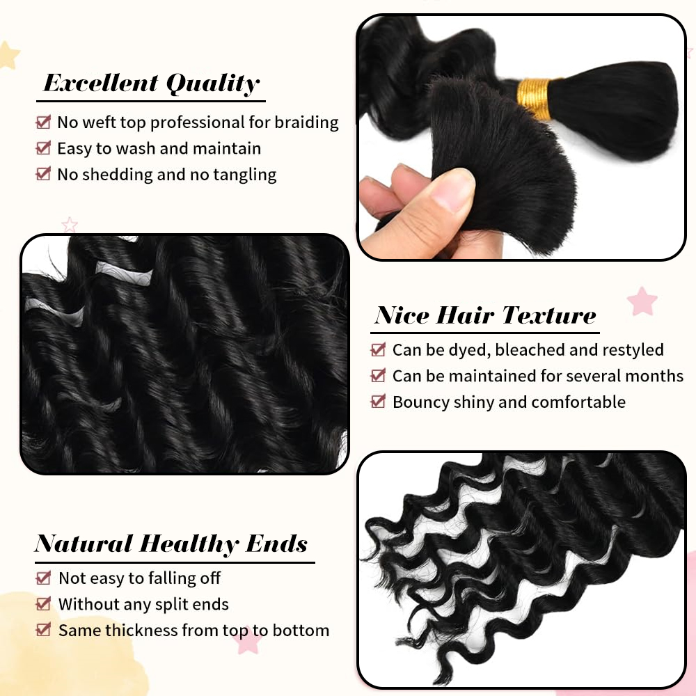Menschliches Flechthaar für Bo – Water Wave Bulk Human Hair For Braiding Bewertung und Preis