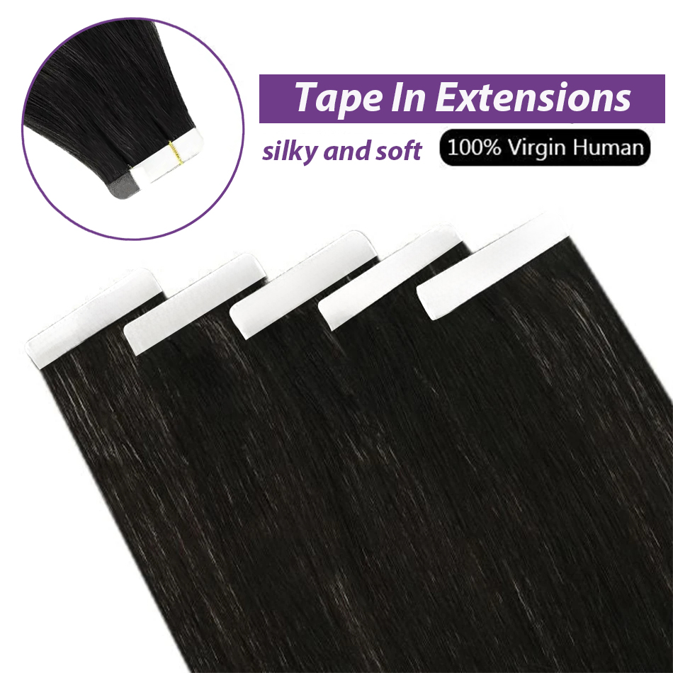 Gerade Tape-In-Haarverlängerun – Invisible Tape In Extensions Real Hair Bewertung und Preis