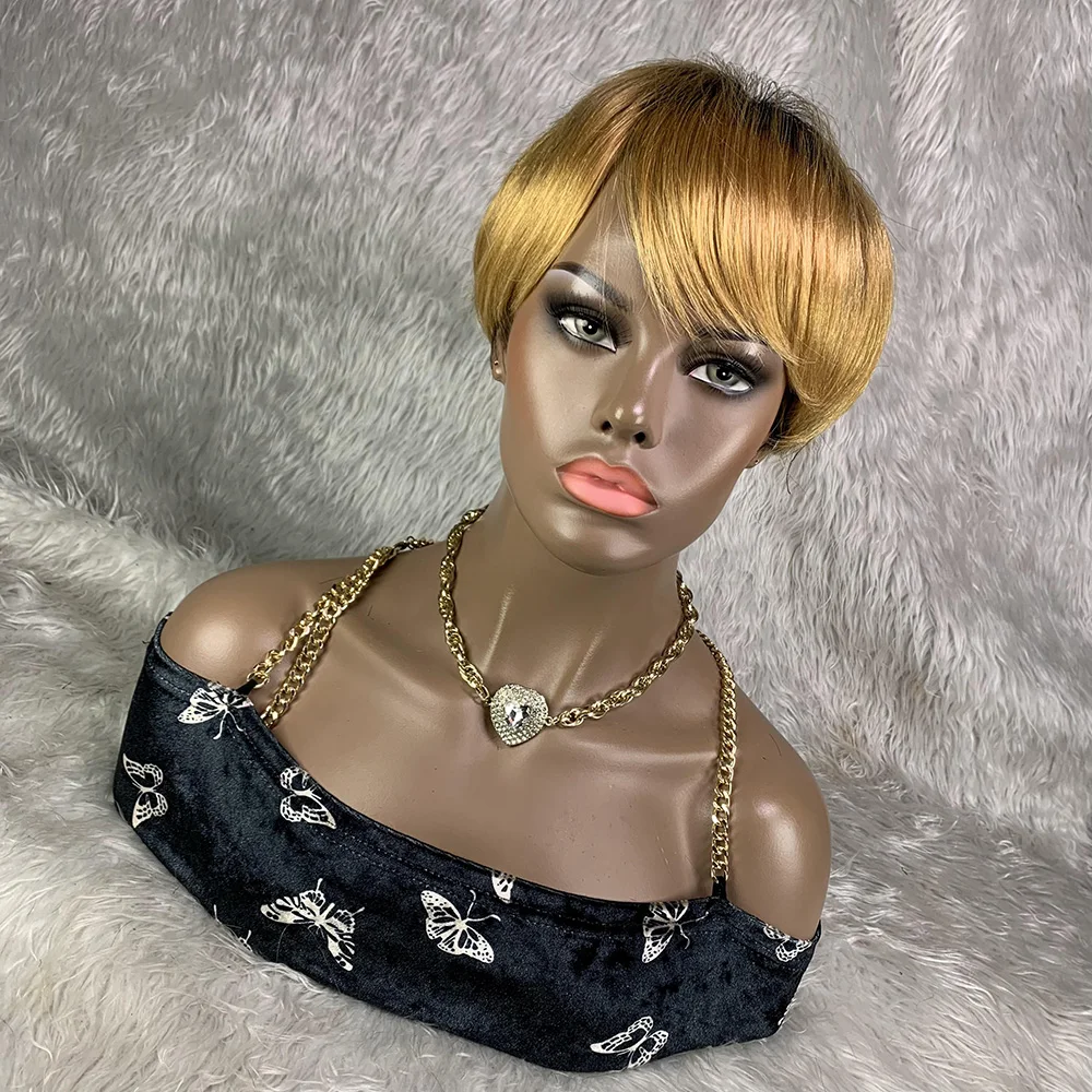 8 Zoll kurze Remy-Haarperücke, – Short Pixie Cut Wig Human Hair Cheap Bewertung und Preis