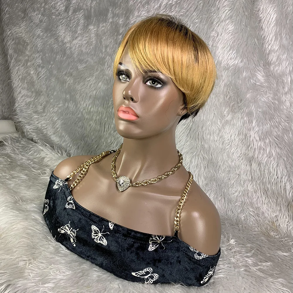 8 Zoll kurze Remy-Haarperücke, – Short Pixie Cut Wig Human Hair Cheap Bewertung und Preis