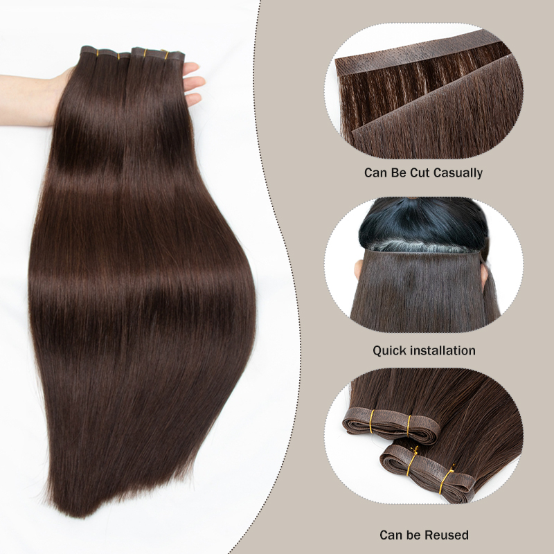 Unsichtbare lange PU-Tape-Haar – Invisible Tape In Extensions Real Hair Bewertung und Preis