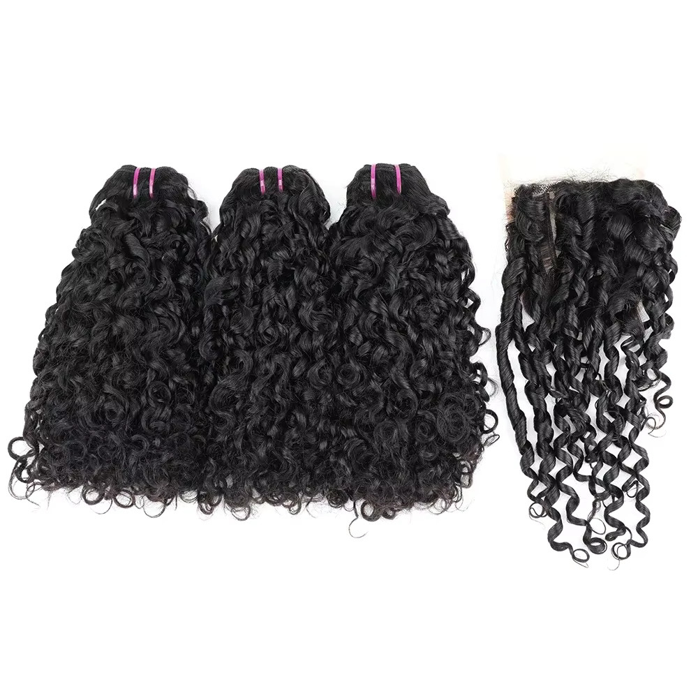 Pixie Curl Haarbündel mit Vers – Deep Wave 3 Bundles With Closure Bewertung und Preis