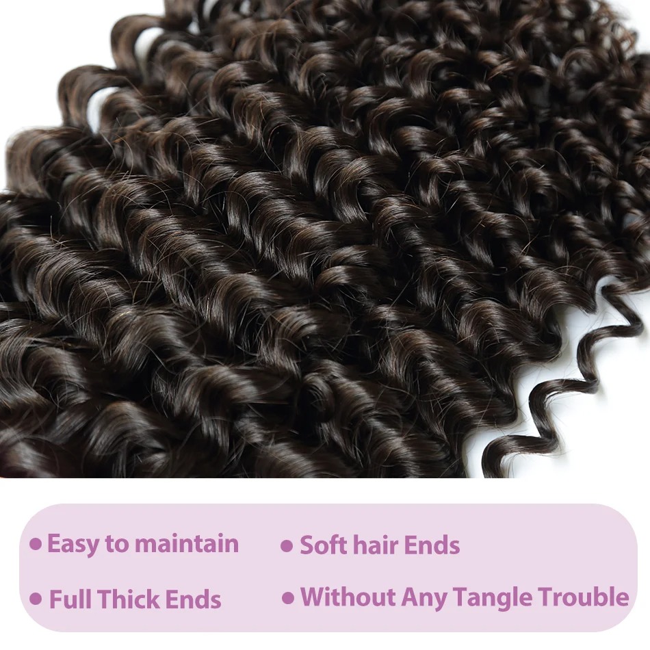 Pixie Curl Haarbündel mit Vers – Deep Wave 3 Bundles With Closure Bewertung und Preis